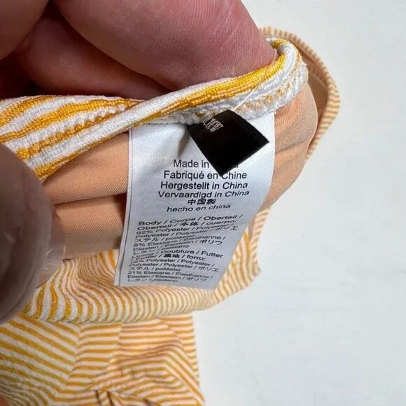 J.Crew $118 Lace Up One Piece Swimsuit Faded Stripe Size 22 AY281 - Picture 6 of 6